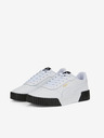 Puma Biele dámske kožené tenisky Puma Carina 2.0