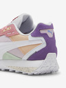 Puma Bielo-fialové dámske tenisky s koženými detailmi Puma Blktop Rider