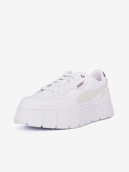 Puma Biele dámske tenisky na platforme Puma Mayze Stack Wns