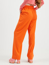 Vero Moda Oranžové dámske nohavice so širokými nohavicami VERO MODA Lis Cookie