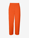Vero Moda Oranžové dámske nohavice so širokými nohavicami VERO MODA Lis Cookie