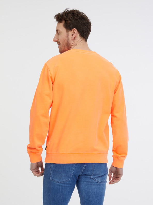 Scotch & Soda Oranžová pánska mikina Scotch & Soda