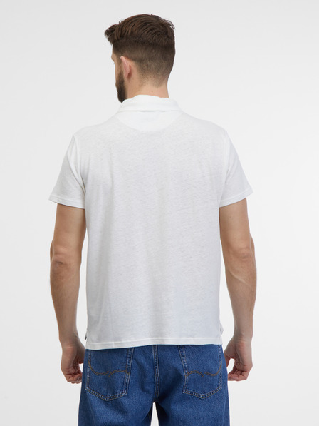 Pepe Jeans Krémová pánska polokošeľa s plátnom Pepe Jeans Faren