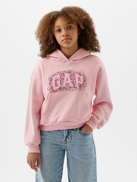 GAP Detská mikina s logom a fleece GAP