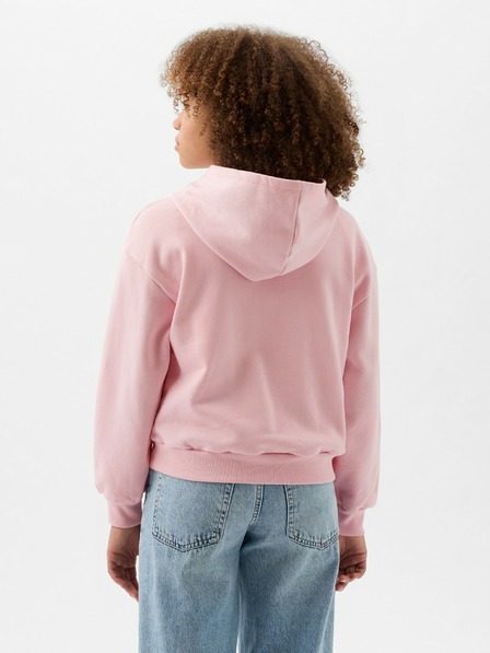 GAP Detská mikina s logom a fleece GAP