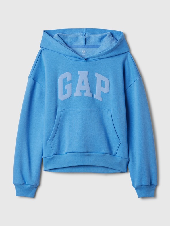 GAP Detská mikina s logom a fleece GAP