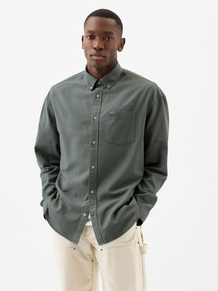 GAP Košeľa oxford logo oversize GAP