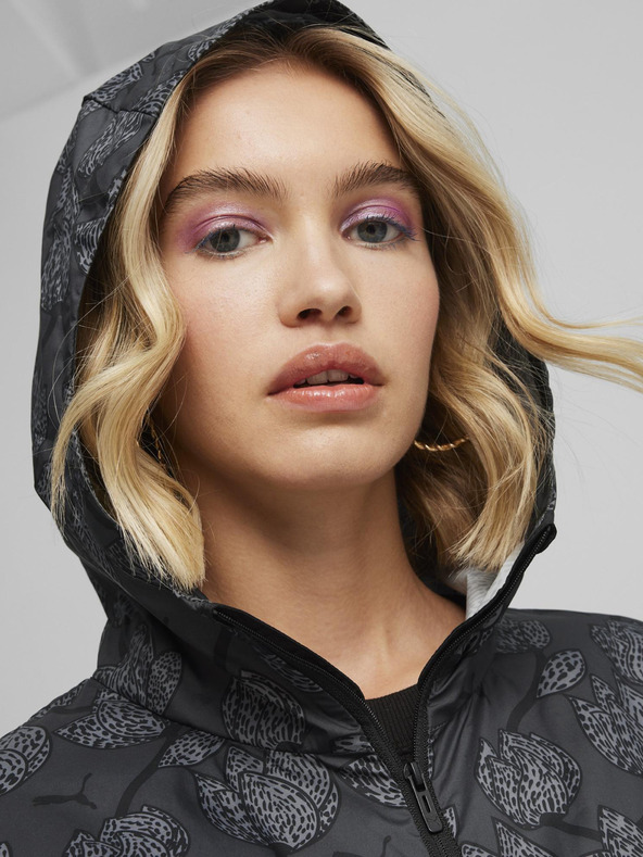 Puma Šedá dámska vetrovka Puma Blossom AOP Ľahká vzorovaná bunda