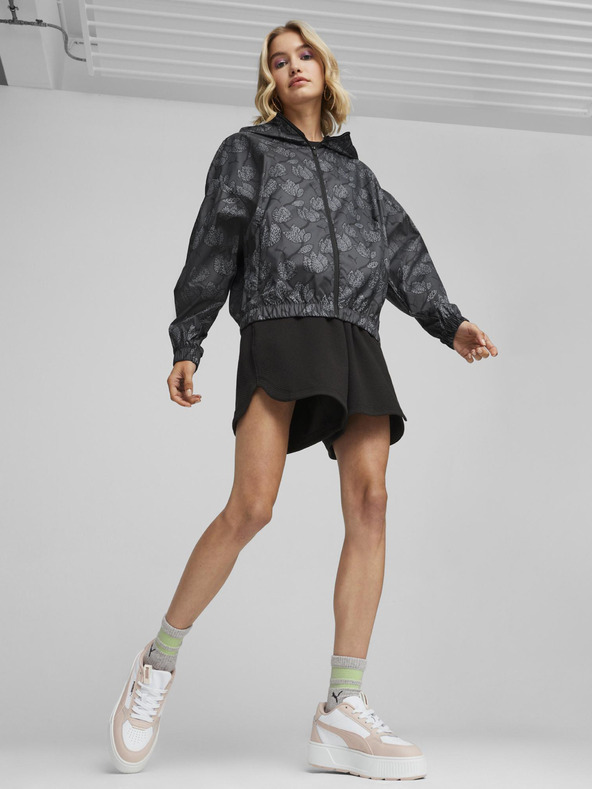Puma Šedá dámska vetrovka Puma Blossom AOP Ľahká vzorovaná bunda