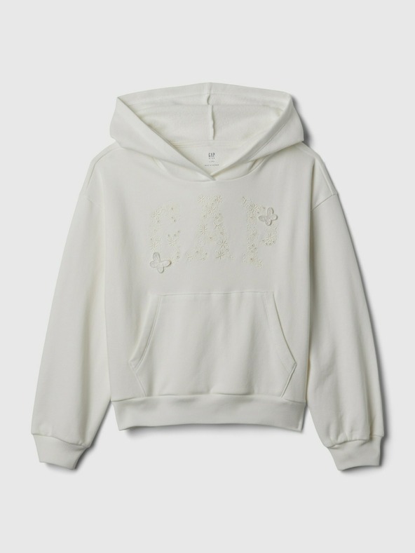 GAP Detská mikina s logom a fleece GAP