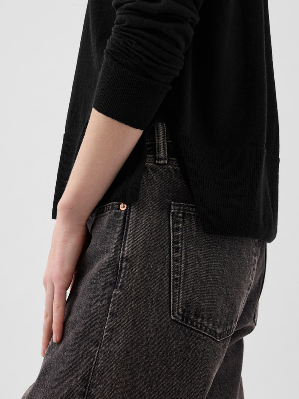 GAP Ľanový sveter s rázporkami GAP