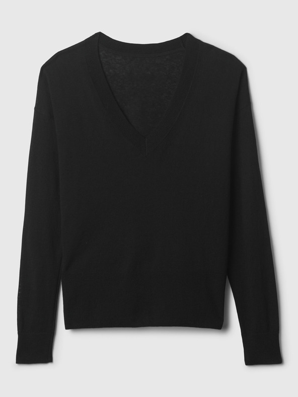 GAP Ľanový sveter s rázporkami GAP