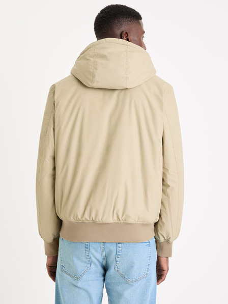 Celio Béžová pánska bunda Celio Guhoodie
