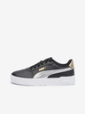 Puma Čierne dámske kožené tenisky Puma Carina 2.0 Metallic Shine