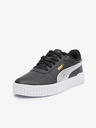 Puma Čierne dámske kožené tenisky Puma Carina 2.0 Metallic Shine