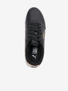 Puma Čierne dámske kožené tenisky Puma Carina 2.0 Metallic Shine