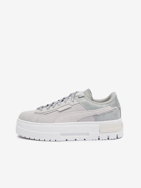 Puma Svetlošedé dámske semišové tenisky na platforme Puma Mayze Crashed Retreat Yourself Wns