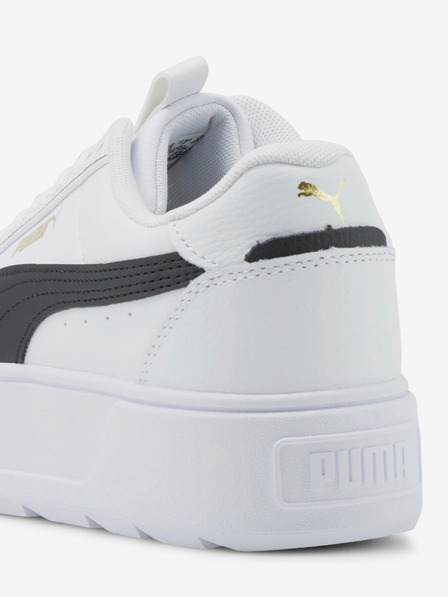 Puma Biele dámske kožené tenisky na platforme Karmen Rebelle