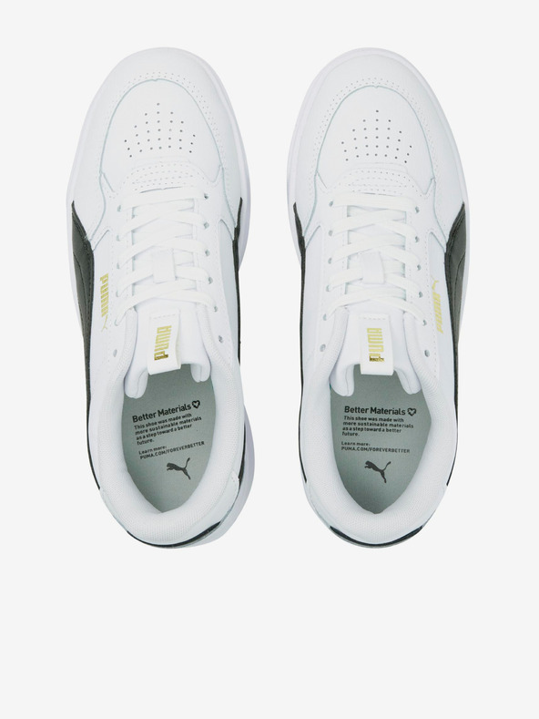 Puma Biele dámske kožené tenisky na platforme Karmen Rebelle