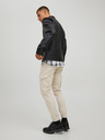 Jack & Jones Čierna pánska kožená bunda Jack & Jones Rocky