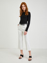 Orsay Biele dámske nohavice s trakmi ORSAY