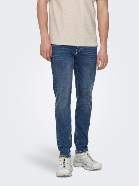 ONLY & SONS Tmavomodré pánske džínsy skinny fit ONLY & SONS Warp