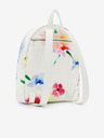 Desigual Biely dámsky kvetovaný batoh Desigual Liquidflower Mombasa Mini