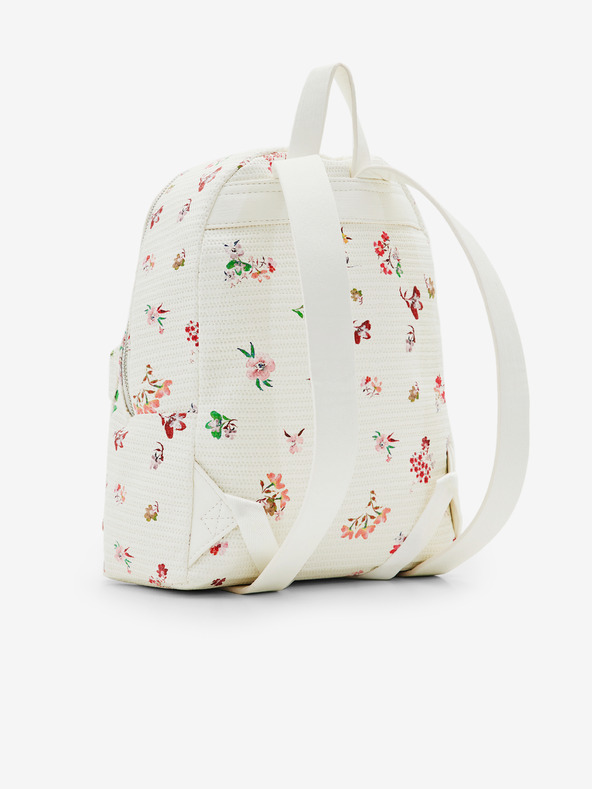 Desigual Biely dámsky kvetinový batoh Desigual Delirium Mombasa Mini