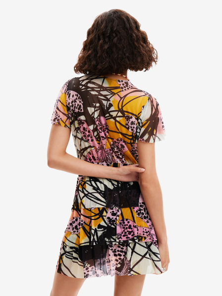 Desigual Ružové dámske vzorované šaty Desigual x M. Christian Lacroix Cadiz