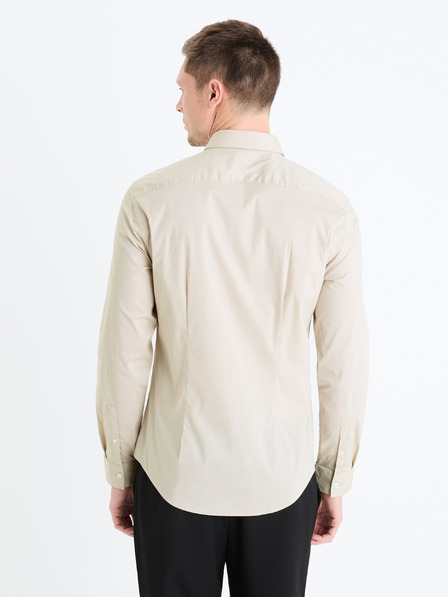 Celio Béžové pánske tričko Celio Masantal1