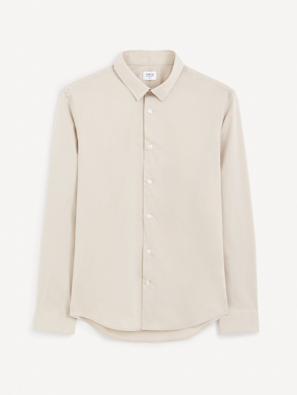 Celio Béžové pánske tričko Celio Masantal1