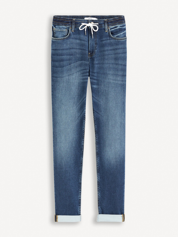 Celio Modré pánske slim fit džínsy Celio Gosuper