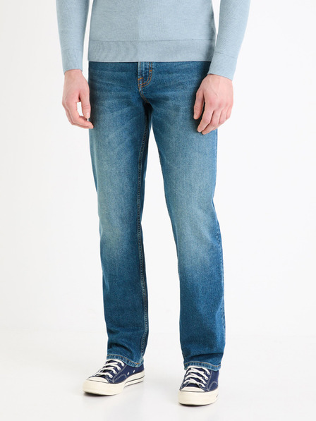 Celio Modré pánske džínsy rovného strihu Celio C5