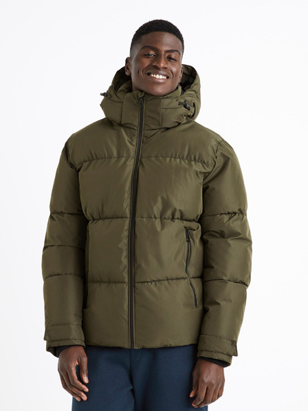 Celio Khaki pánska prešívaná zimná bunda Celio CUNOTTE