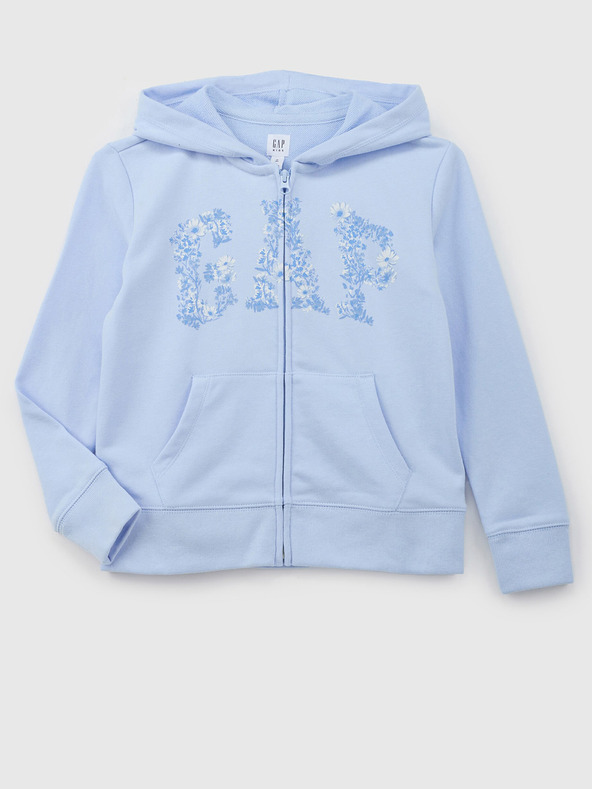 GAP Detská mikina s logom a fleece GAP