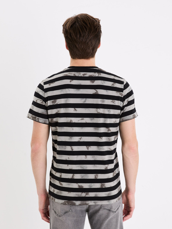 Celio Čierna pánska pruhovaná košeľa Celio Geudi