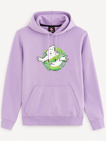 Celio Svetlofialová pánska mikina Celio Ghostbusters