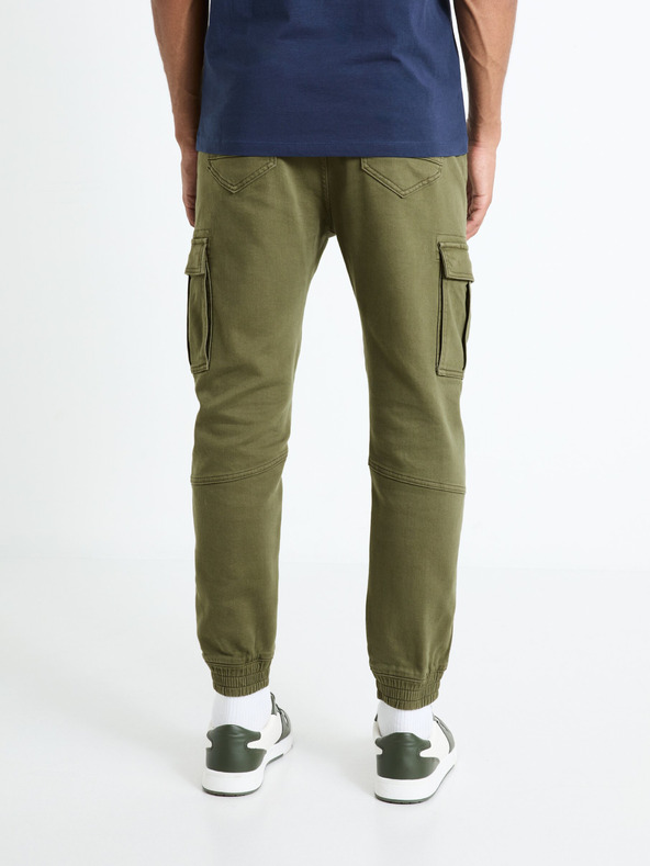 Celio Khaki pánske cargo nohavice Celio Cokit4