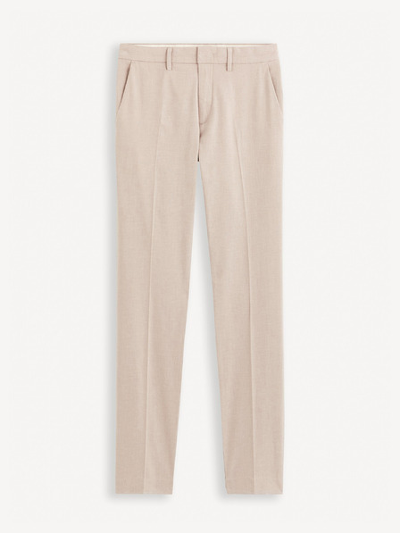 Celio Béžové pánske chino nohavice Celio Gosi