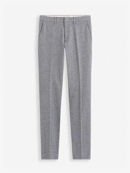 Celio Šedé pánske chino nohavice Celio Gosi