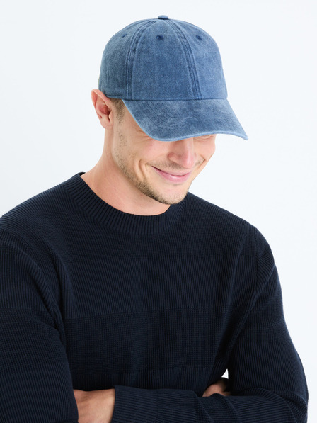 Celio Modrá pánska džínsová čiapka Celio Gicapwash