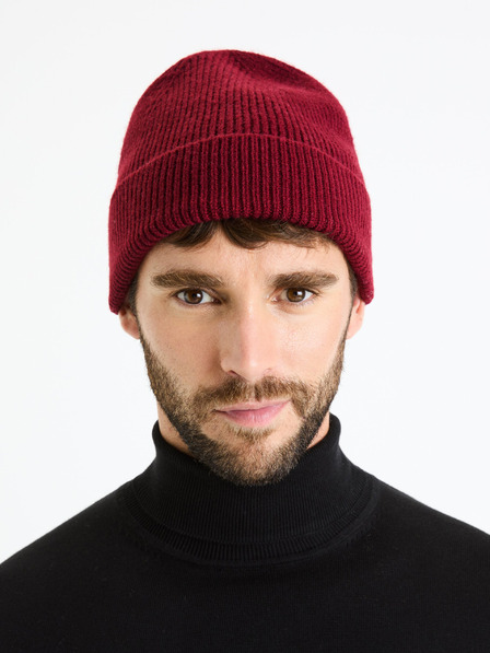 Celio Vínová pánska zimná čiapka Celio Viribean