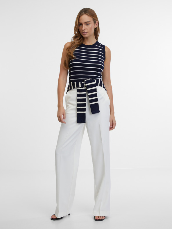 Orsay Tmavomodrý dámsky pruhovaný top ORSAY