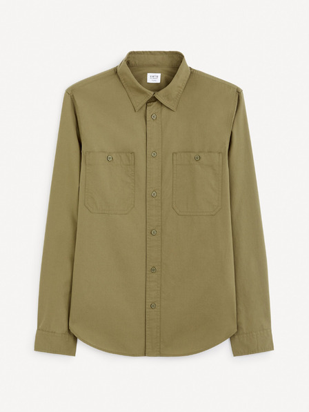 Celio Khaki pánske tričko Celio Gagusti2