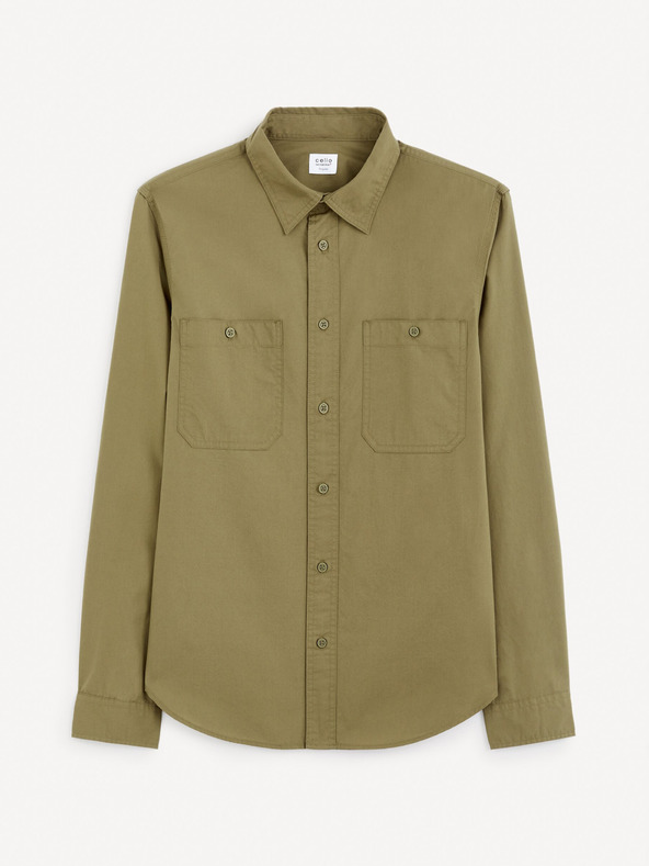 Celio Khaki pánske tričko Celio Gagusti2