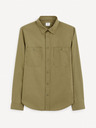Celio Khaki pánske tričko Celio Gagusti2