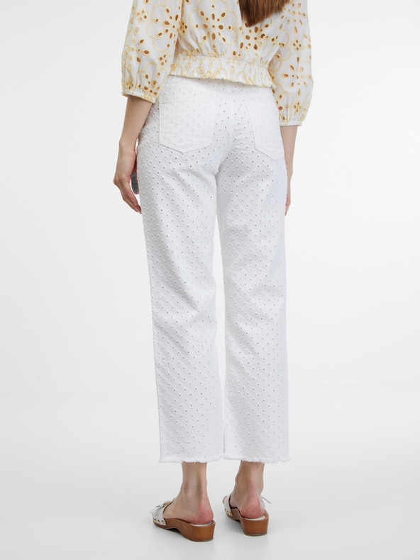 Orsay Biele dámske nohavice ORSAY