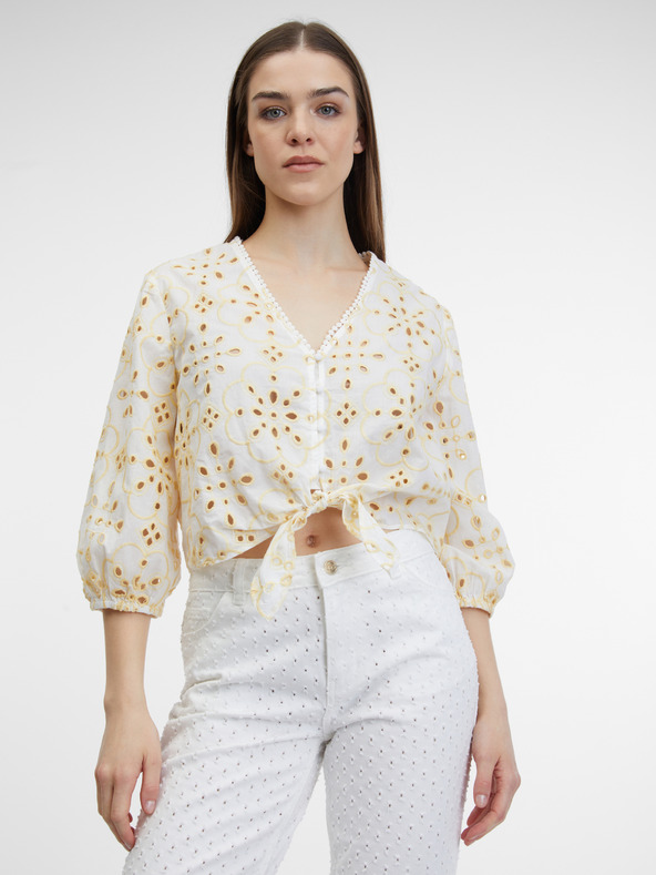 Orsay Biele dámske nohavice ORSAY