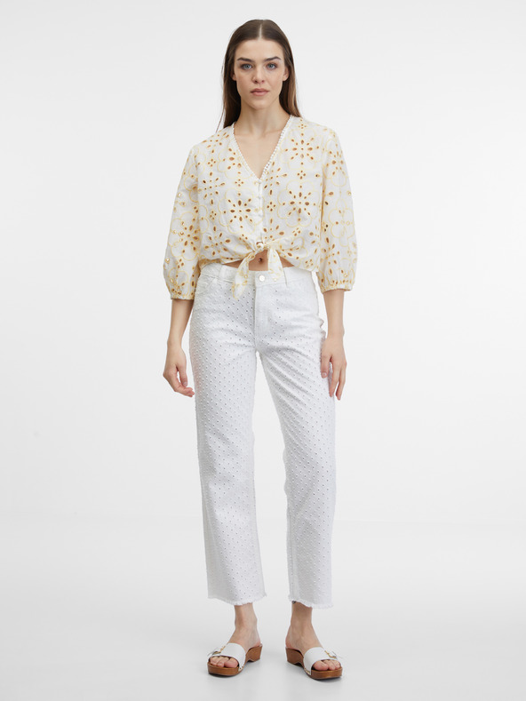 Orsay Biele dámske nohavice ORSAY