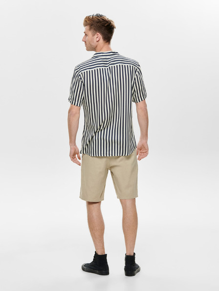 ONLY & SONS Tmavomodrá pruhovaná košeľa regular fit ONLY & SONS Wayne